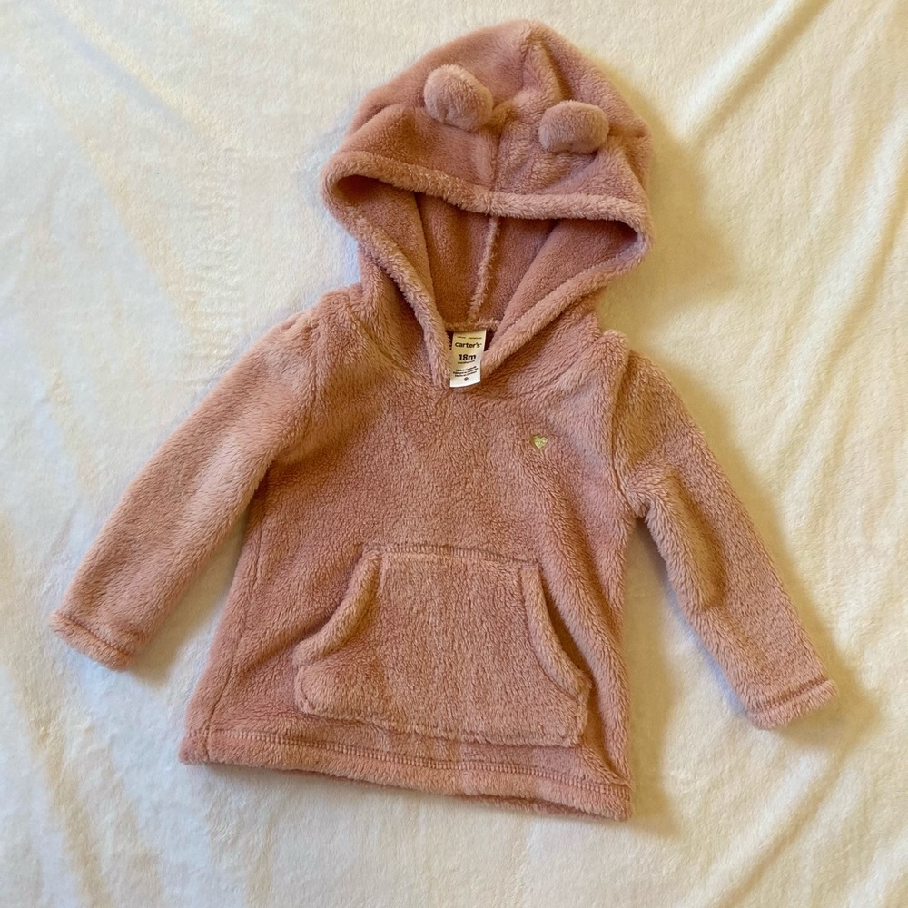 NWOT Carter’s Pink Fleece Sweatshirt